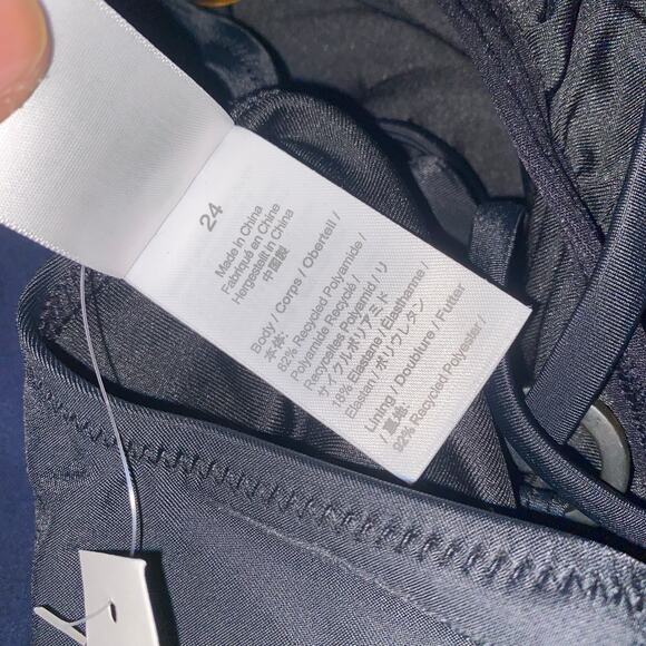 NWT J. Crew Black O-ring V-neck One-Piece Swim Bathing Suit Women's Size 24 - Picture 7 of 8